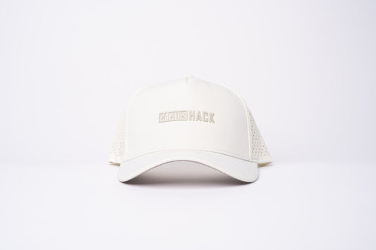 Block Text Performance Hat - White/ Grey