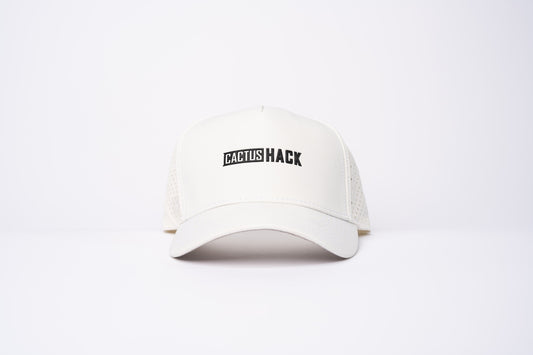 Block Text Performance Hat - White/ Black