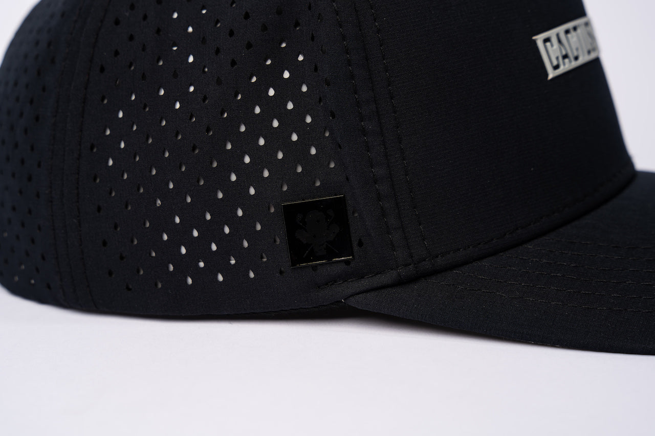 Block Text Performance Hat - Black/ White