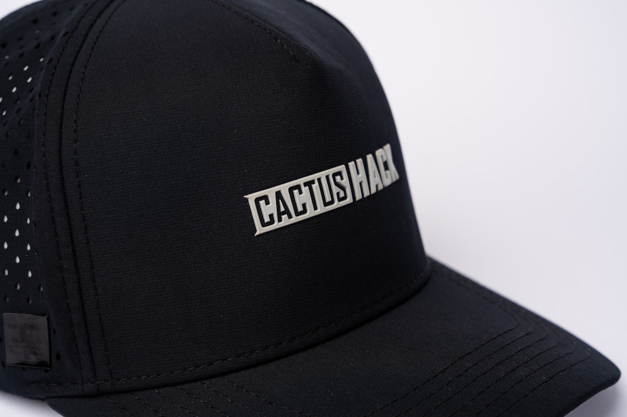 Block Text Performance Hat - Black/ White