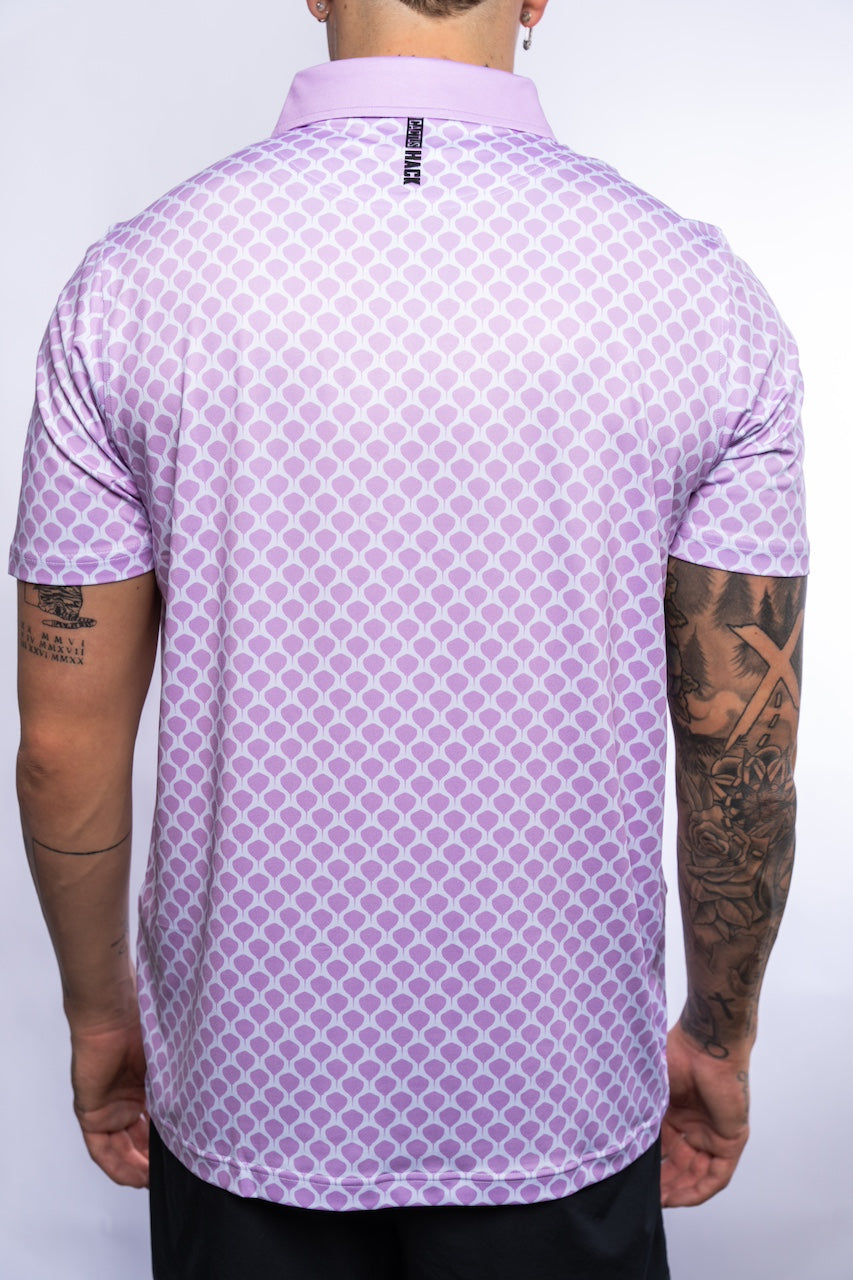 Snakeskin Print Polo - Lavender