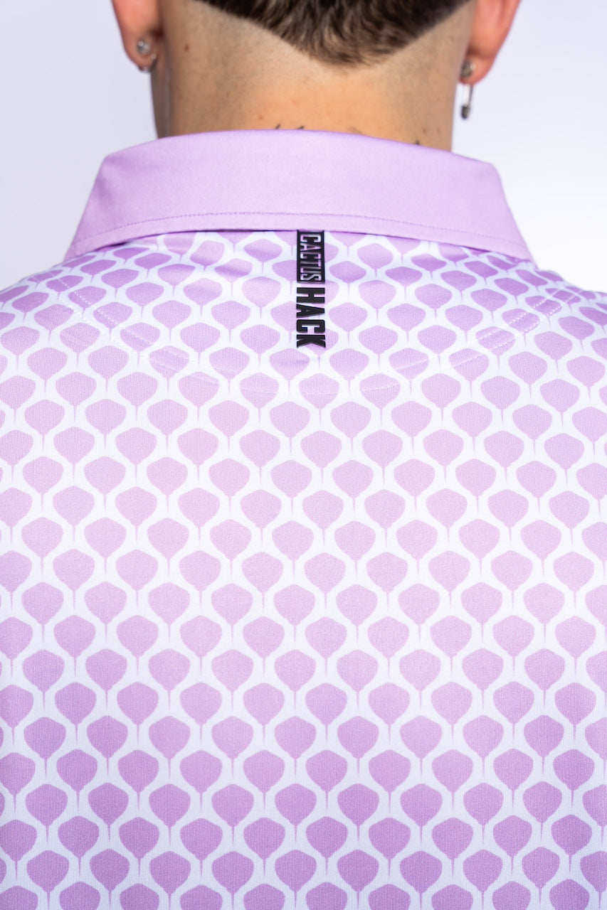 Snakeskin Print Polo - Lavender
