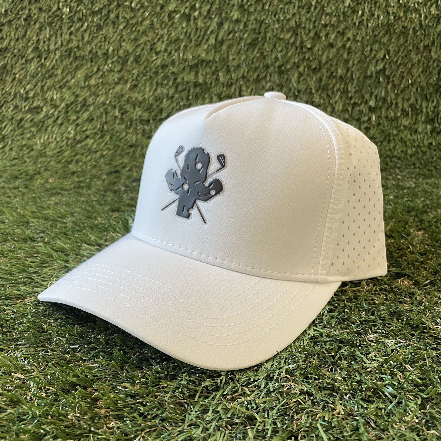 Mascot Performance Hat - White/ Black