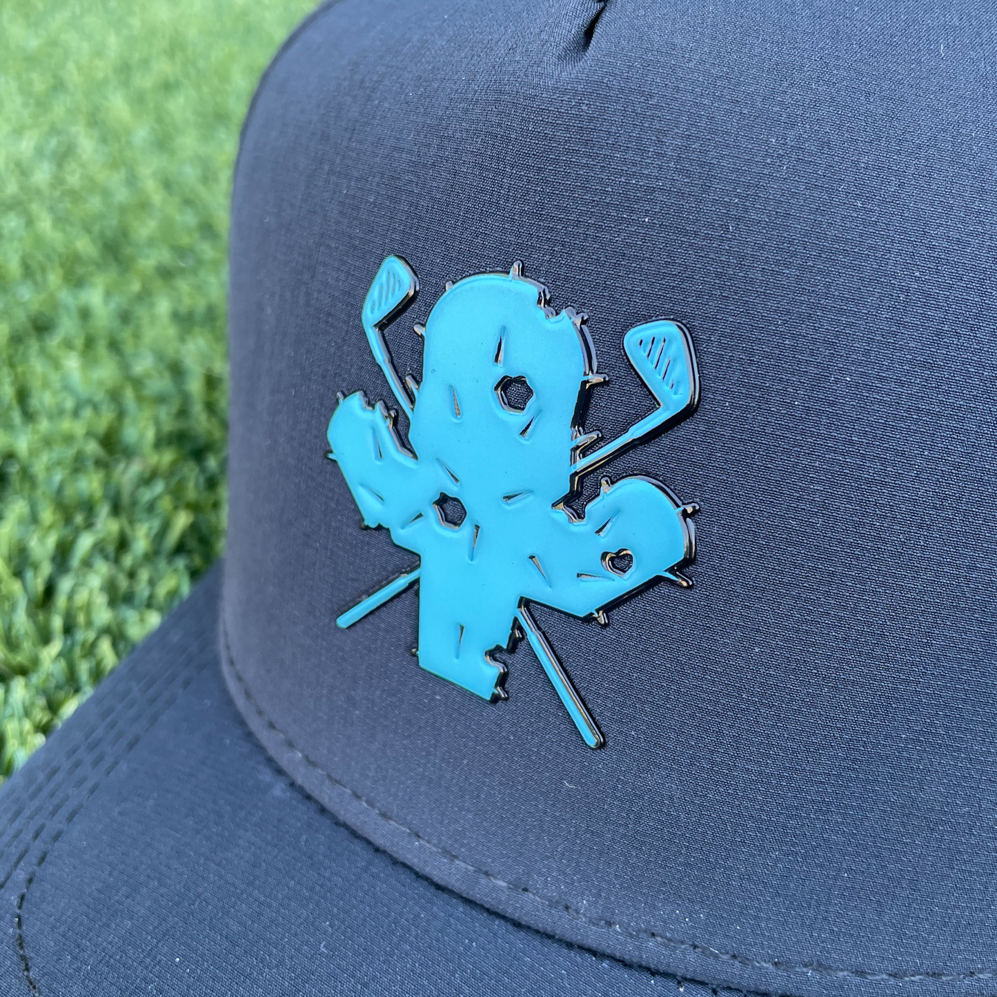 Cactus Hack Mascot performance hat details black/blue