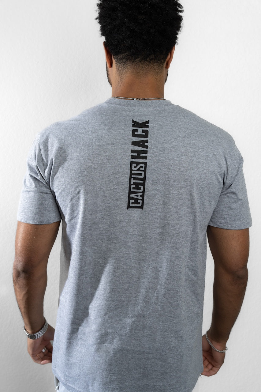 Cactus Hack Logo T-Shirt - Grey