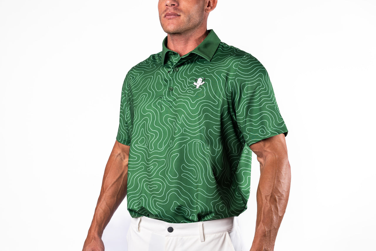 Green on sale golf polo